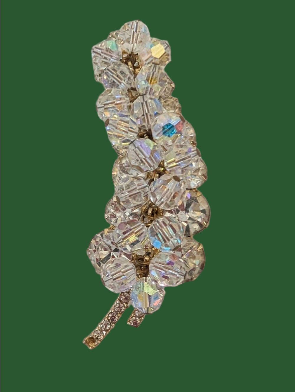 Vintage Juliana ChaCha Aurora Crystal Cluster Brooch - Gold Tone